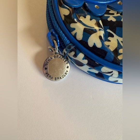 Vera Bradley Frill Blue and White Coin Purse - Picture 3 of 8